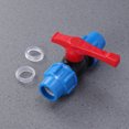 thumbnail image 4 of SHISUYAN 2 Pcs 3/4" PE Thread Ball Shutoff Aquarium for Fish Tank Flow Connector Irrigation (Blue), 4 of 8