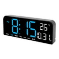 thumbnail image 1 of Digital Alarm Clock, Large LED Display Desk Wall Clock, Adjustable Brightness 12 24H Display, Electric Wall Clock for Living Room, Bedroom, Kitchen, Office, 1 of 8