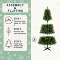 thumbnail image 4 of 6ft Unlit Artificial Christmas Tree with 490 Tips,PVC Full Branches,Classic Green Holiday Tree with 4-Leg Plastic Stand for Indoor Home Decoration,Green, 4 of 9