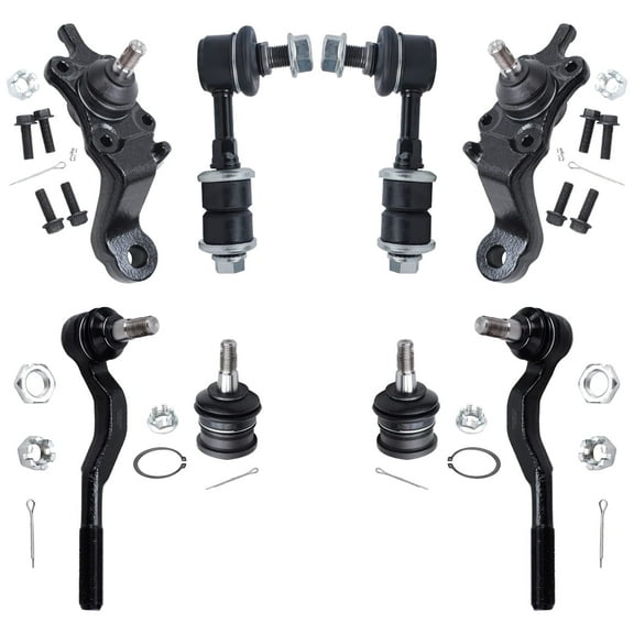 Detroit Axle - Front 8pc Suspension Kit for 1995-2000 Toyota Tacoma, 4 Ball Joints 2 Outer Tie Rod Ends 2 Sway Bar Links 1995 1996 1997 1998 1999 2000 Replacement