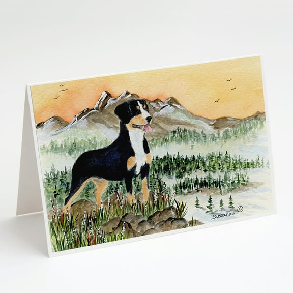 Entlebucher Mountain Dog Greeting Cards and Envelopes Pack of 8