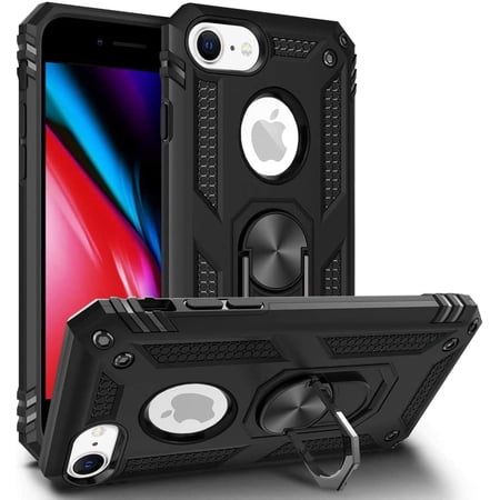 Entronix Heavy Duty Protective Cell Phone Case for Apple iPhone 8, Black