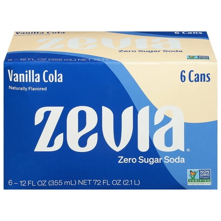 Zevia - Soda Zero Vanilla Cola  6Pk  72fo | Pack of 4