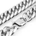 thumbnail image 3 of 9/11/13/16/19/21MM Heavy Polished Men/Women Stainless Steel Silver/Gold Color Cuban Curb Link Chain Necklace Or Bracelet, 3 of 6