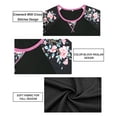thumbnail image 4 of TIYOMI Plus Size Tops For Women Black Round Neck T Shirt Floral Long Sleeve Raglan Casual Color Block Blouses Flower Tee Fall Winter Shirts XL 14W 16W, 4 of 4