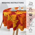 thumbnail image 2 of Fall Maple Leaves Tablecloth 60 Inch Round Autumn Circular Table Cloth Harvest Waterproof Tablecloths for Kitchen Dinner Holiday Picnic Party Indoor Outdoor Party Decoration, 2 of 6