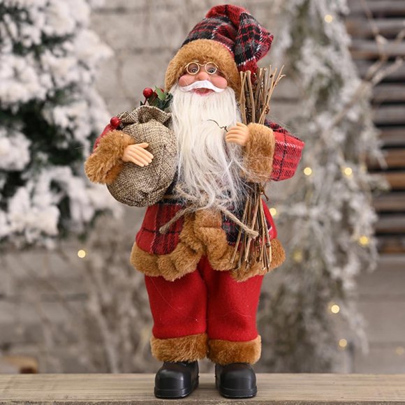 Vensio-12 Inch Standing Naughty or Nice Name List Santa Claus Christmas Figurine-b-/b/