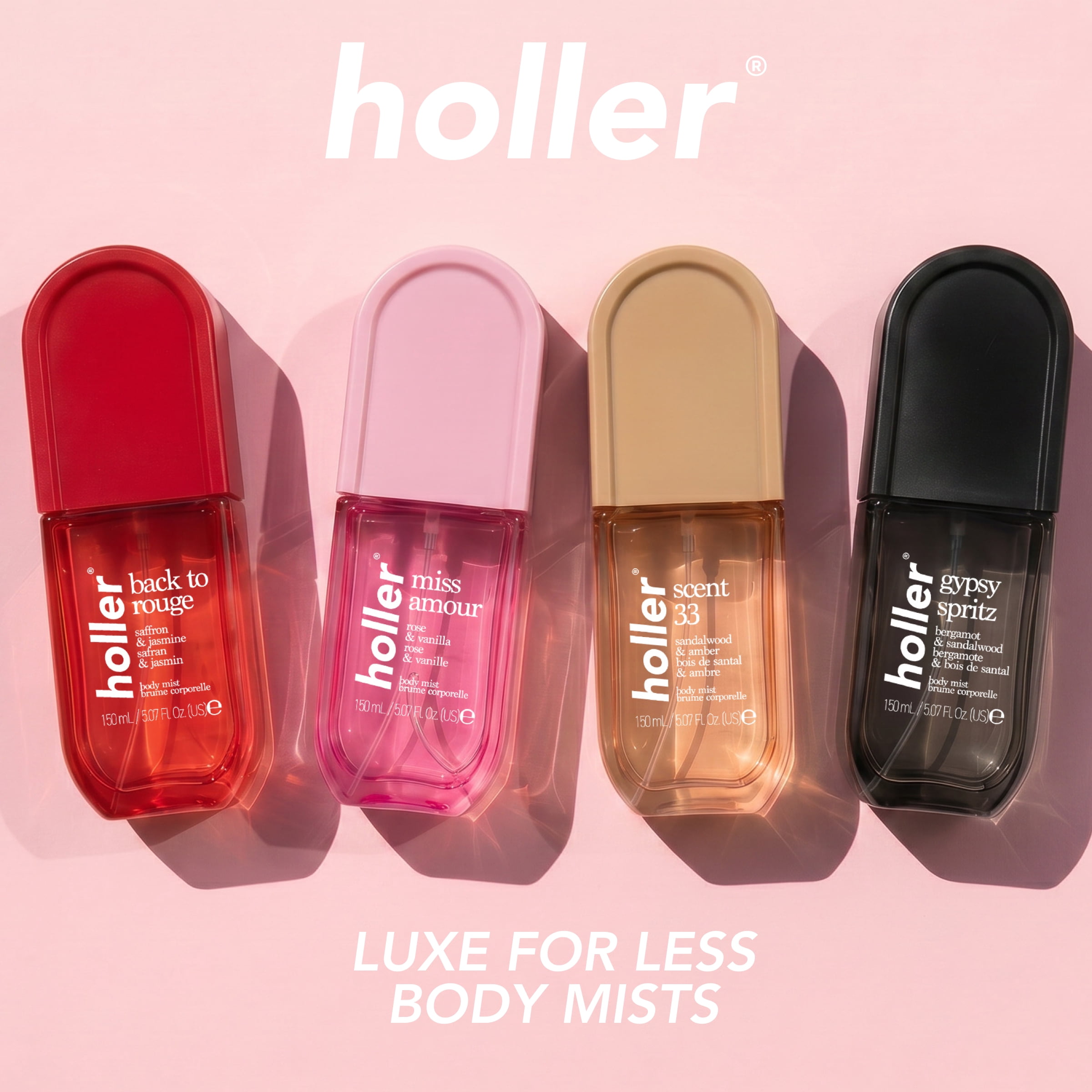 HOLLER Luxe Collective Inc. Back To Rouge Saffron & Jasmine Body Mist, 5.07 fl oz