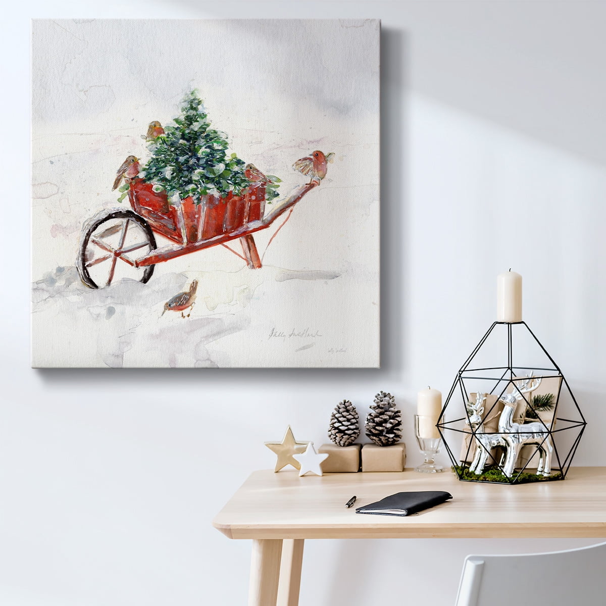 Winter Garden Wheelbarrow- Gallery Wrapped Canvas