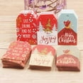 thumbnail image 5 of ZPAQI 100x/Set Christmas Gift Tags Cute Print Hanging Tag Labels DIY Kraft Paper Tags, 5 of 21