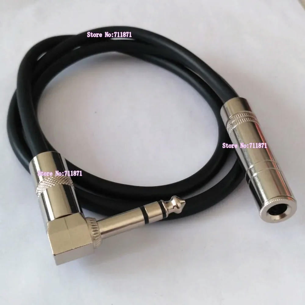 FOR 100cm Right Angle TRS 6.35 extension cable 6.35 Male to Female Extension Cord stereo 6.35 Male Female Audio Cable Wire Cord