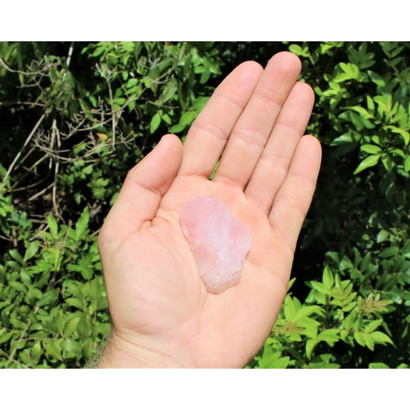 1 Natural Rough Rose Quartz Crystal: Raw Specimen (Healing Reiki Love Stone)