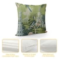 thumbnail image 4 of Wuche Vintage Green Pillow Cover French Country Decorative Pillows Pagoda Garden Imperial Green Outdoor Throw Pillow Covers Farmhouse Pillowcases Cushion Covers for Couch, 4 of 5