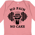 thumbnail image 4 of Inktastic No Pain No Cake BLK Boys or Girls Long Sleeve Baby Bodysuit, 4 of 5