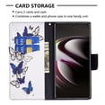 thumbnail image 3 of Galaxy S21 Ultra Case Cute Embossed Pattern Premium Leather Wallet Cover Flip Stand Credit Card Slots Pocket Holder Magnetic Closure Folio Case for Samsung Galaxy S21 Ultra, Group Butterfly, 3 of 8