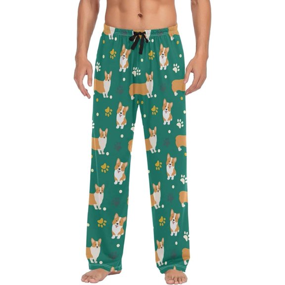 GZHJMY Cute Cartoon Dog Mens Pajama Pants, Comfortable and Soft Men Pajama Bottoms with Pockets and Drawstring, Christmas New Year Birthday Father's Day