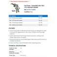 thumbnail image 2 of Fuel Pump - Compatible with 1965 - 1972 Plymouth Satellite - Carter, 2 of 2