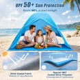 thumbnail image 2 of RELOIVE Pop Up Beach Tent 3-5 Person, UPF 50+ UV Sun Shelter with Zippered Privacy Door, Instant Portable Shade Tent for Camping, 2 of 8