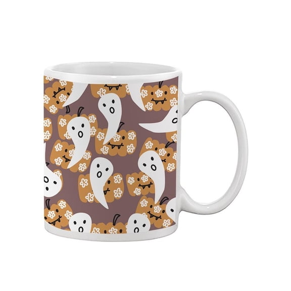 Adorable Pumpkins And Ghosts Mug - Image by Shutterstock,