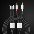 thumbnail image 4 of Divisor en Y de cable de audio 3 en 1 macho a 2 RCA para tableta de teléfono Iphone / Android (1 m), 4 of 7