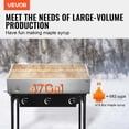 thumbnail image 2 of VEVOR Maple Syrup Evaporator Pan, 47 Gallon, 683 Cups of 8.8oz Maple Syrup, Flat Evaporator Pan with Thermometer, 1 Valve and 3 Heating Methods, Stainless Steel Maple Syrup Pan for Home, Outdoor, 2 of 9