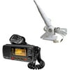 Uniden UM415BK Oceanus D Marine Radio and Tram 1607-HC 46" VHF Marine Antenna, Black