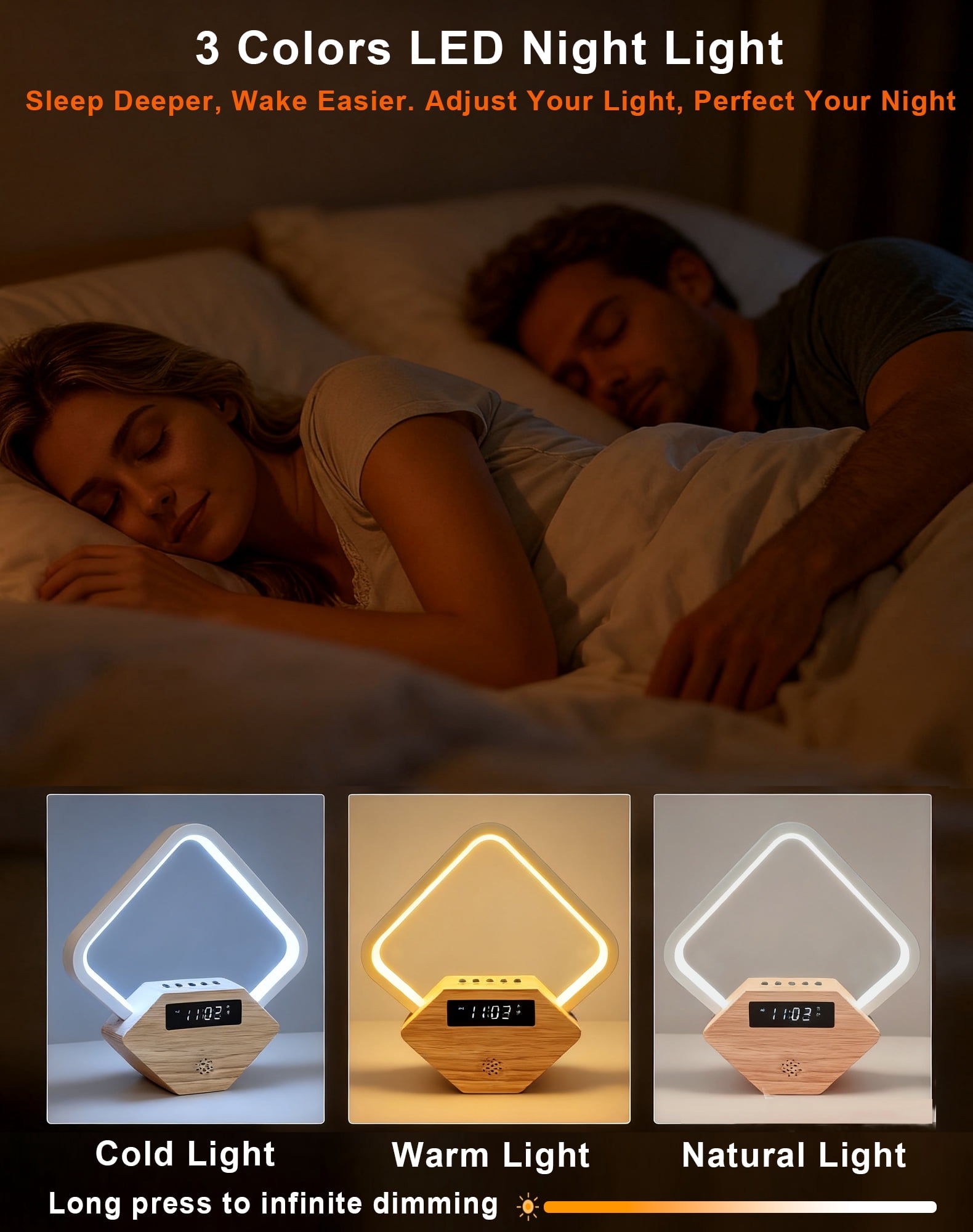Sunrise Alarm Clock with White Noise Sound Machine, Wake Up Light for Bedrooms Heavy Sleepers Adults,Rain Thunderstorm Ocean Sleep Sounds,Bedside Lamps with Fast Charger USB C,Gift for Kid Baby