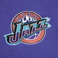 thumbnail image 4 of Men's Mitchell & Ness Black/Purple Utah Jazz Hardwood Classics Vintage Logo Head Coach Pullover Sweatshirt, 4 of 4