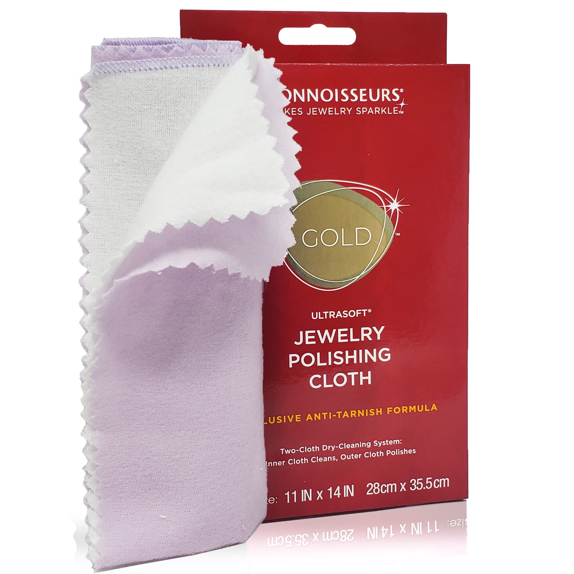 Connoisseurs Polishing Cloth For Gold Jewelry (11” x 14”)