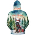 thumbnail image 2 of Merry Christmas Santa Reindeer Antlers French Bulldog Sleigh Xmas Winter Holiday All Over Print 3D Hoodie Unisex Merch Hoodies Dog Lover Gifts - 00023, 2 of 6