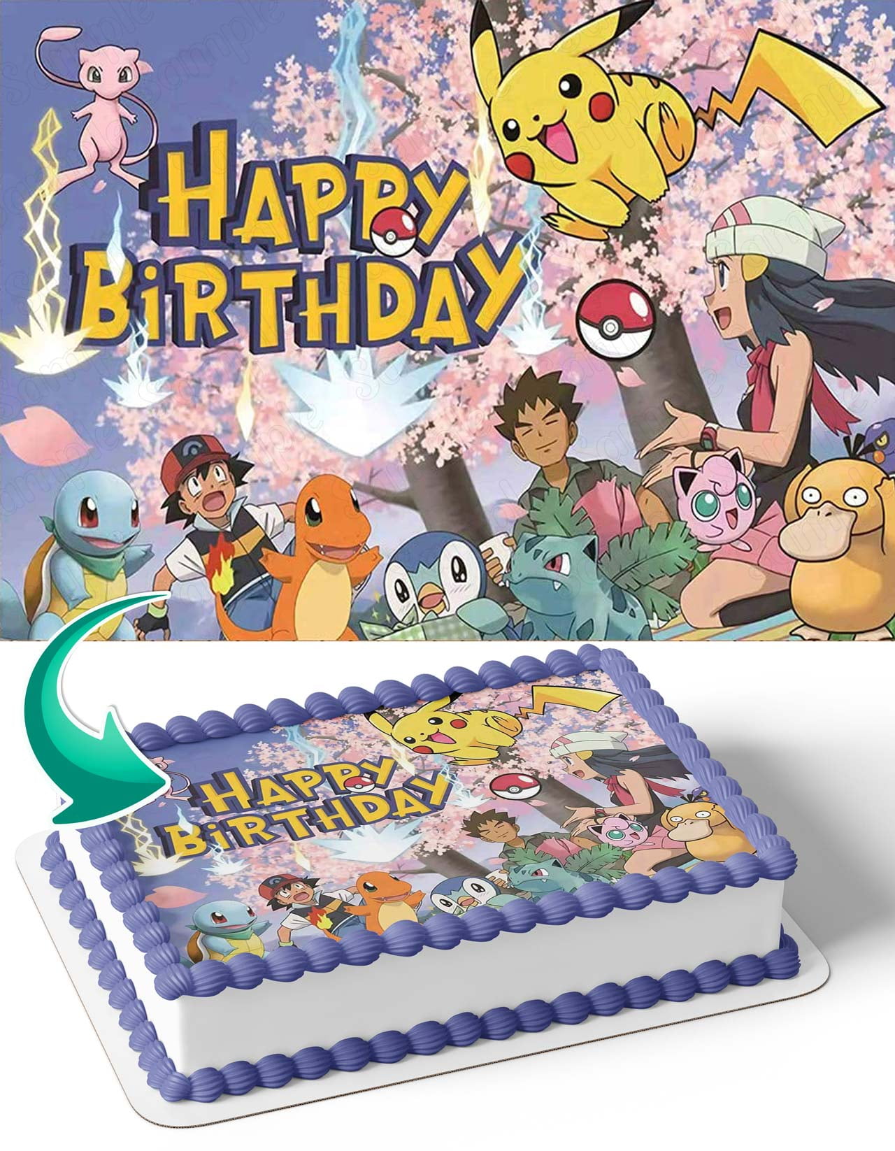Buy 7 Pcs Cute Pokemon Pikachu Cake Toppers,Pokeman Go Theme Party, Baby  Shower Child Birthday Party Decoration Online at desertcartEGYPT