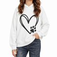 thumbnail image 2 of ITSAME Hoodie for Girls (1-10) Long Sleeve Pullover Loose Fit Heart Print Fall Casual Comfy Hooded Sweatshirt Size 5T, 2 of 6