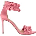thumbnail image 6 of Sam Edelman Sawyer Carmine Rose Stiletto Heel Open Toe Ankle Cuff Heeled Sandals (Carmine Rose, 7), 6 of 6
