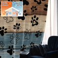 thumbnail image 5 of Blue Brown Blackout Curtains for Bedroom/Living Room, Pinch Pleated Black Out Curtains, Rustic Farmhouse Dog Paw Vintage Room Darkening Window Drapes with Hooks 2 Panels, 39"x70", 5 of 8