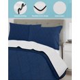 thumbnail image 3 of Quilts Queen Size Bedding Set, Navy Blue Lattice Geometric Reversible Summer Quilt 3 Pieces, Luxury Abstract Art Aesthetics Lightweight Bedspreads Coverlets with 2 Pillow Shams for All Seasons, 3 of 5