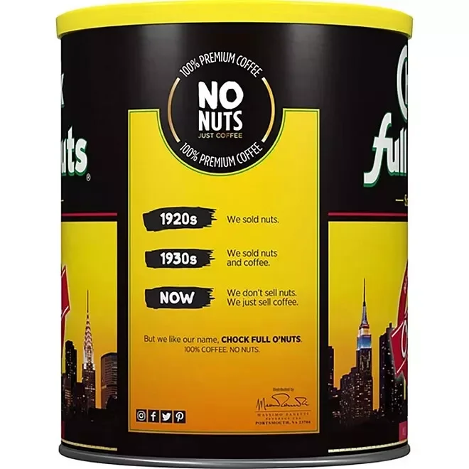 Chock full o'Nuts, Original Medium Roast Ground Coffee, 48 oz