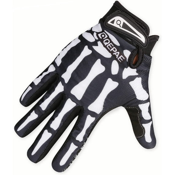 Cycling Gloves Halloween Skeleton Bike Gloves for Men Women Skull Bone Gloves for Running Driving Mountain Cycling Hiking