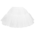 thumbnail image 1 of EeaseMX Falda tutú sin aros para mujer, color blanco, con enaguas y crinolina, ideal para cosplay y escenario., 1 of 8
