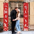 thumbnail image 3 of 2D FLAT 1pair Vanlentine Day Porch Banners, 71x12 Inch Happy Valentines Day Door Banner, Valentine's Day Porch Sign Couplet Banners for Valentines Porch Decor, Indoor/Outdoor Polyester Door Decor, 3 of 6