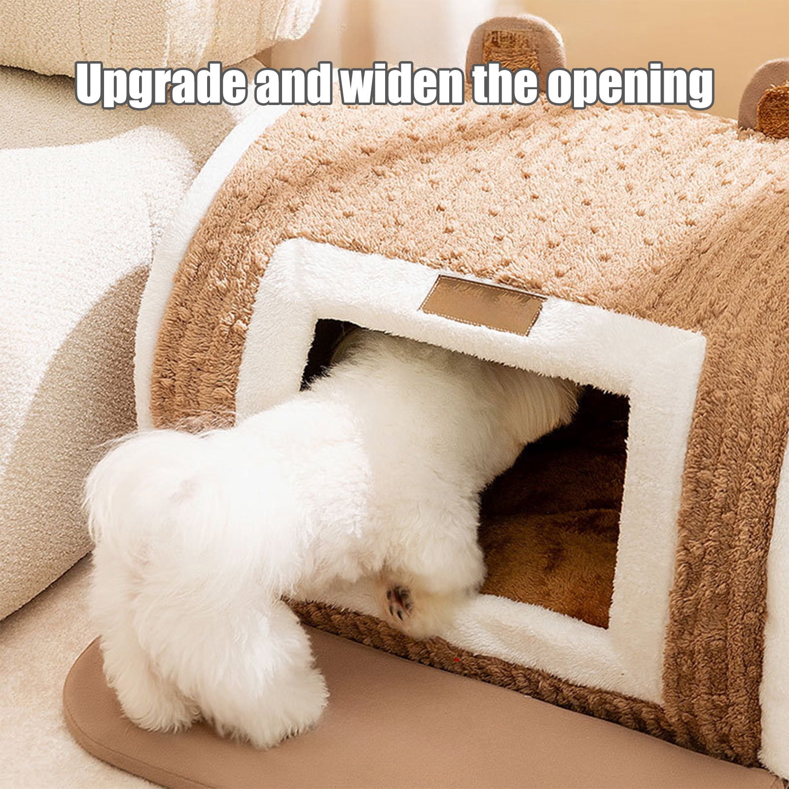Winter Warm Pet Bed Villa,Removable Washable Cats Dog Bed,Two-Purpose Soft Pet Nests Mat,Pet Bed for Small Pets Under 5 Catties,Warm Cats Dog Pet Nests Mat