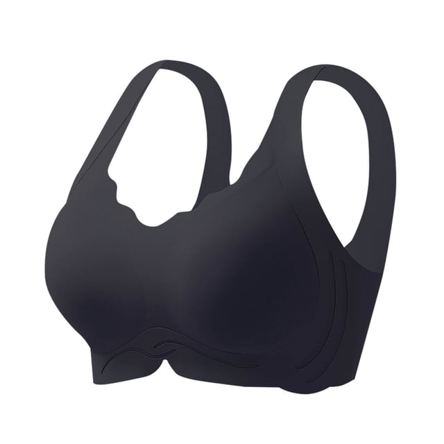 Abcnature Plus Size Bras for Women Plus Size Solid Wave Lace Wireless Soft Support Together Daily Bras