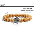 thumbnail image 2 of Pulsera con abalorio con estampado de pata de piedra volcánica de Lava negra mate Natural para mascotas, amantes de los perros y gatos, pulseras de joyería, regalos, cuentas azules Sincero Electrónica, 2 of 2