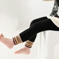 thumbnail image 4 of Kids Girls Winter Warm Velvet Leggings Stretch Cotton Cable Knit Fleece Lined Pants Tights, 4 of 8