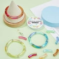 thumbnail image 4 of 1Box DIY Curved Tube Bracelet Making Kit Including Acrylic Beads Elastic Thread Rhinestone Rondelle Spacer Beads Mixed Color 180Pcs/box, 4 of 8