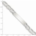 thumbnail image 3 of 925 Sterling Silver 7 Inch Engraveable Anchor Link Name Bar Identification Id Bracelet, 3 of 7