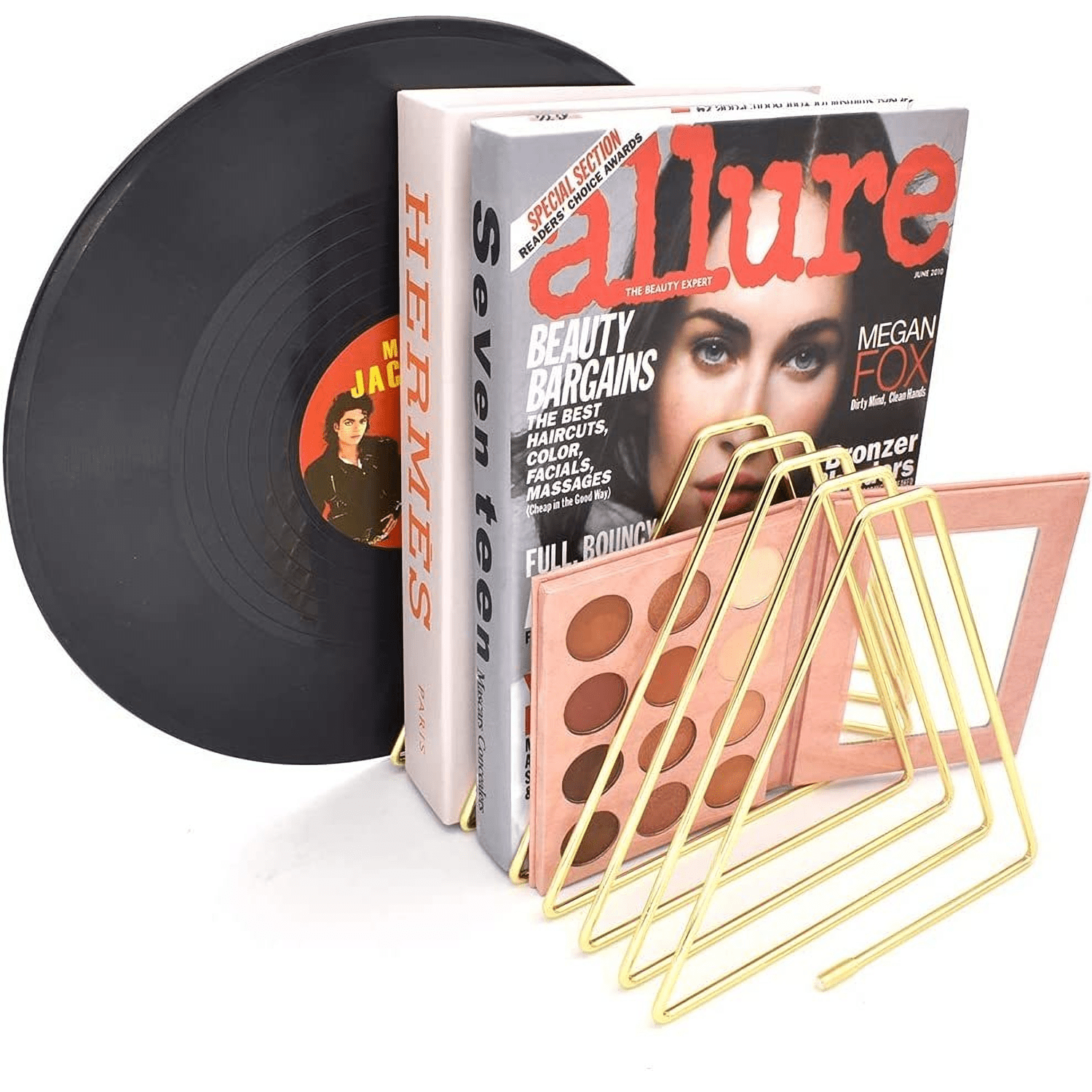 Yapicoco Adjustable 7Slot Desktop Magazine File Book Holder, Triangle