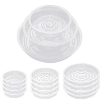 urorentea 15 Pack Clear Plant Saucer, 6 8 10 inch Plant Pot Saucers, Plastic Plant Drip Trays, Flower Pot Saucers for Indoor Outdoor Garden Plants