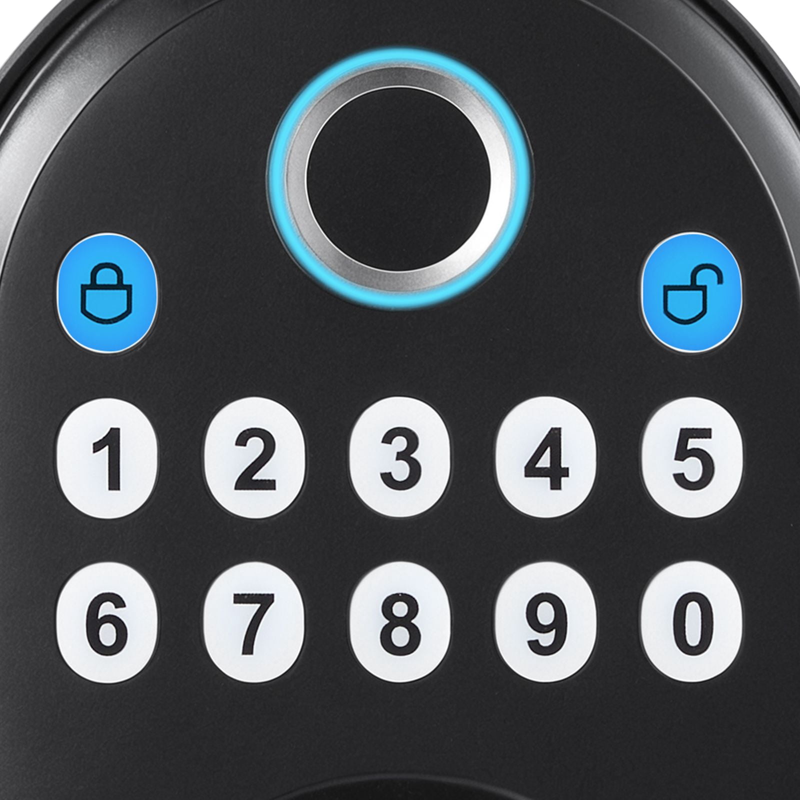 Fingerprint Door Lock, Keyless Entry with 50 Fingerprints and 100 Passcodes, Auto-Lock 5-69s, One-Time Code and Anti-Peeping, Waterproof Aluminum Alloy for Indoor Outdoor
