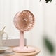thumbnail image 1 of Ventilador portátil recargable USB - Ventilador de sobremesa de 2 velocidades con inclinación ajustable, 5 aspas para una refrigeración silenciosa y fuerte - blanco, verde, rosa, amarillo, 1 of 6