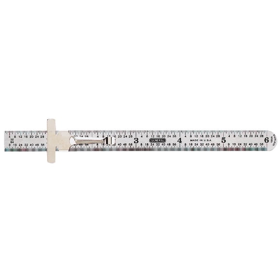 General Tools 300/1 Flexible Precision Rule, 6", Stainless Steel, Each